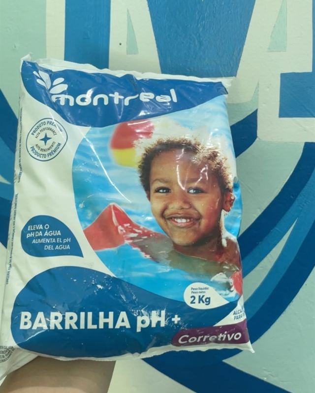 Pacote de barrilha para elevar o pH da piscina