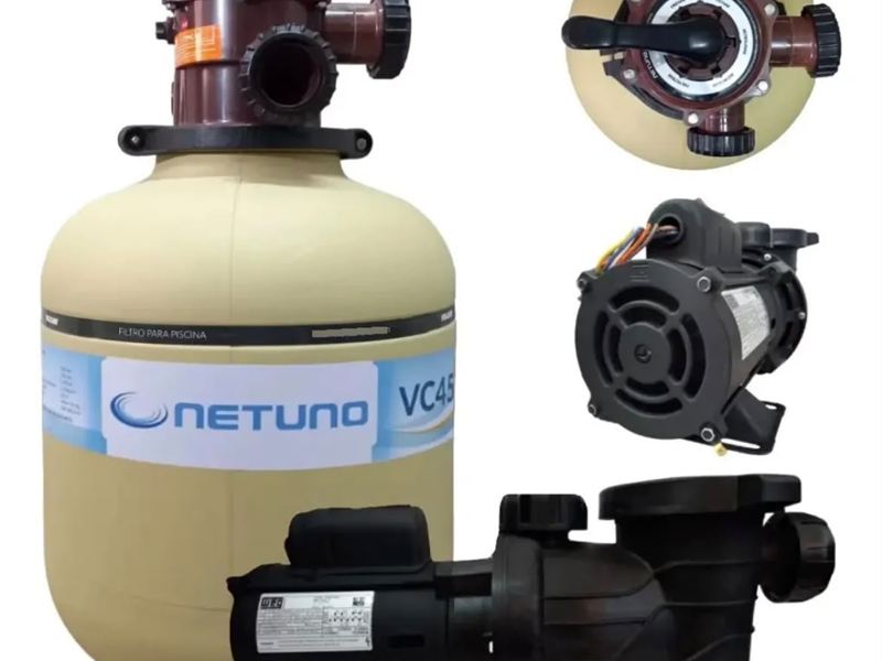 Filtro e motobomba Netuno para piscina