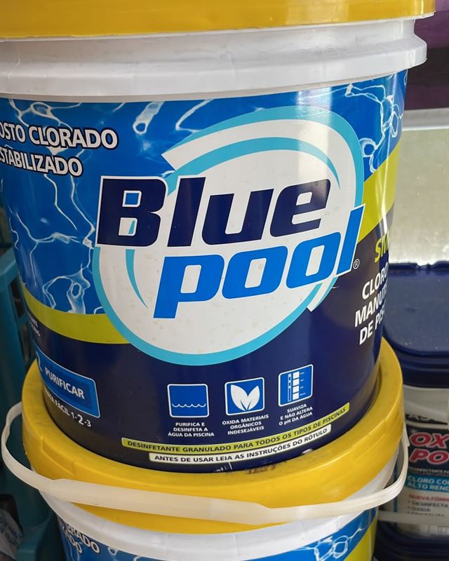 Balde de cloro estabilizado Blue Pool para piscina